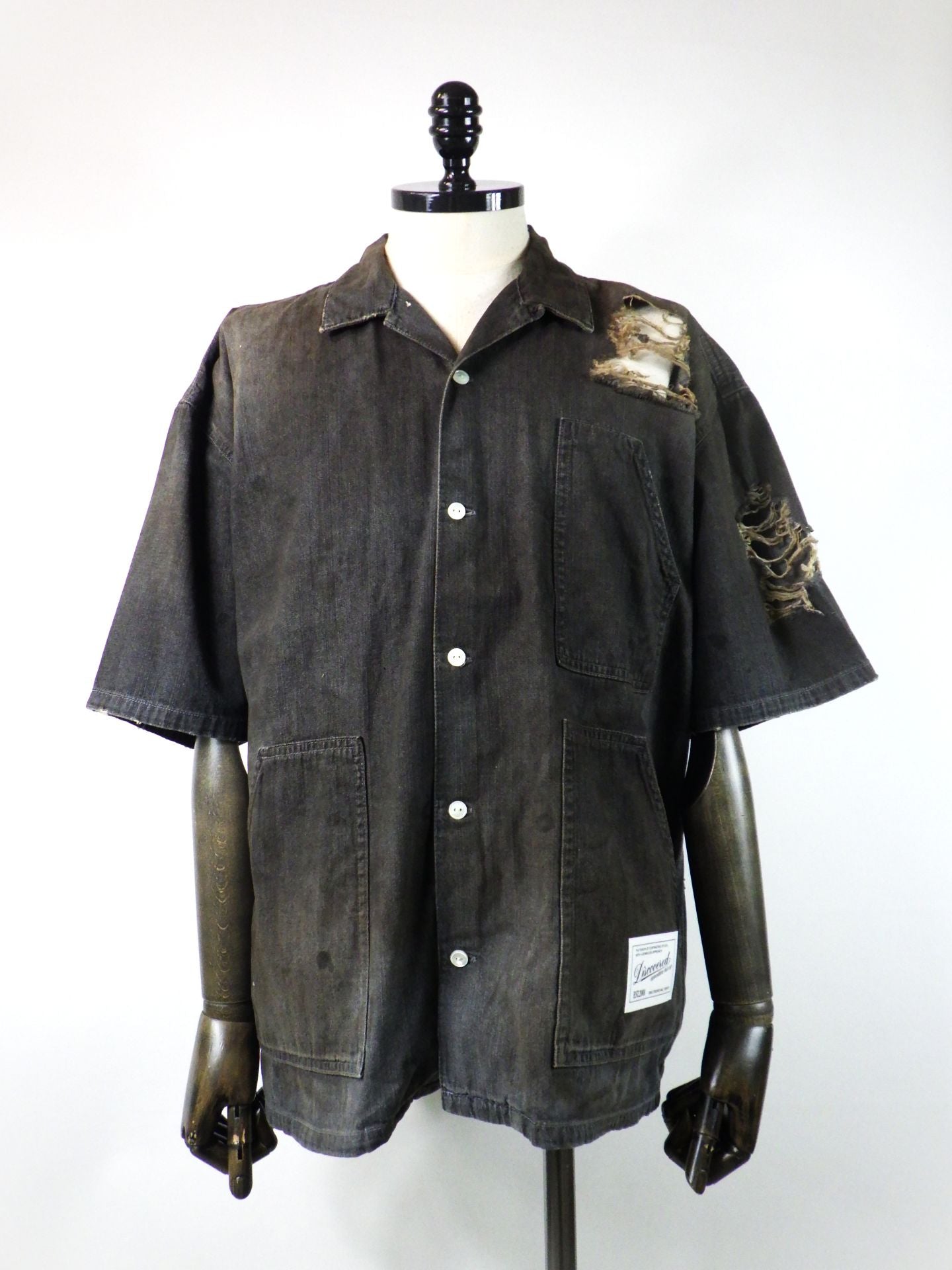 DISCOVERED　ショートスリーブデニムシャツ 　DC-SS26-SH-01-BK