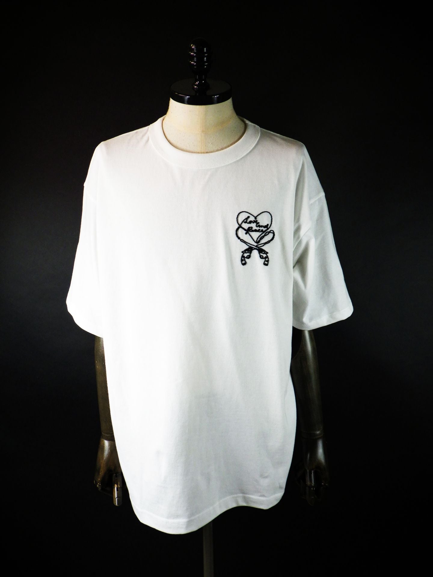 roarguns　ハートコードエンブロイダリーT-シャツ　26SGT-15-WH×BK