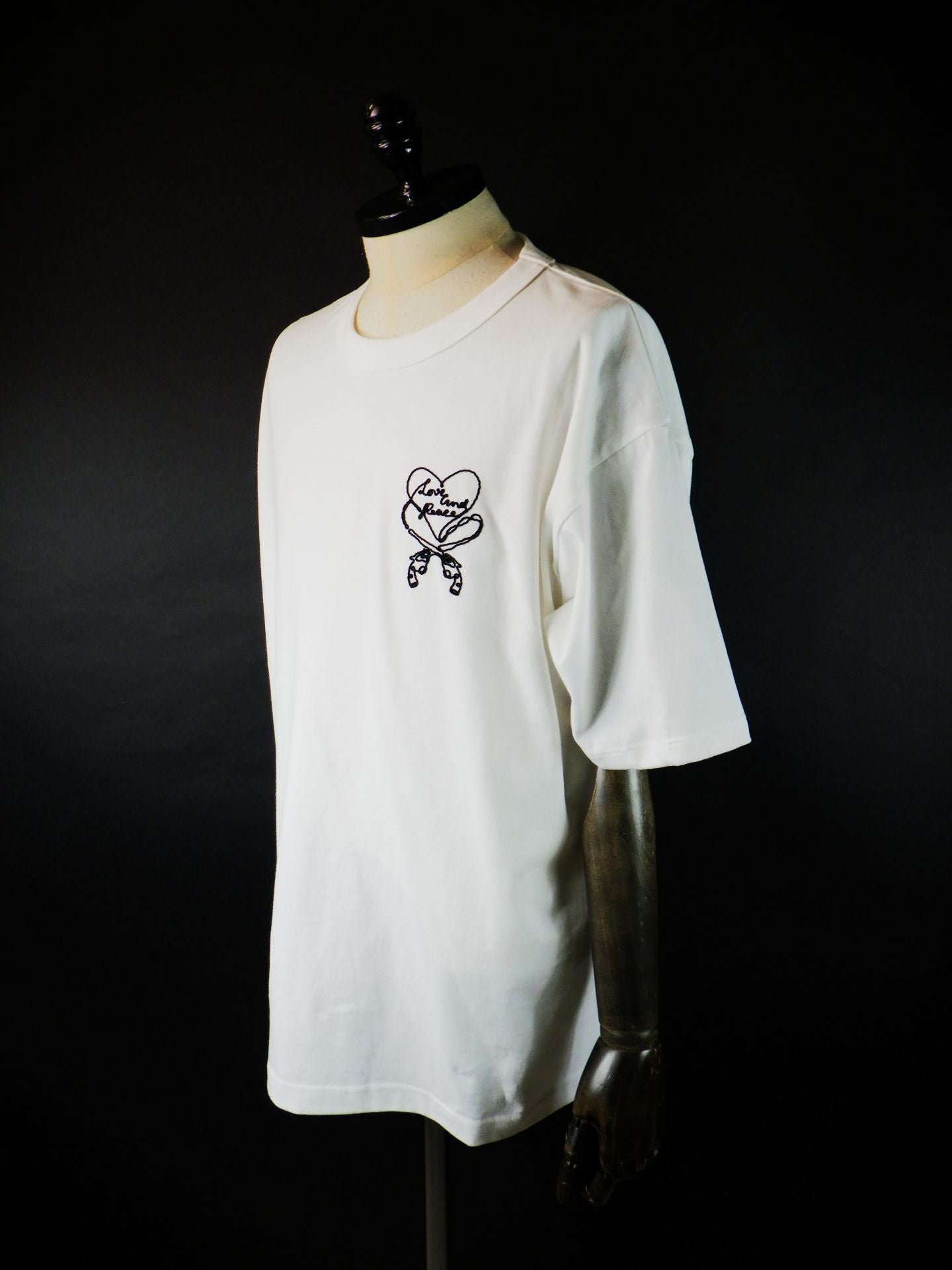 roarguns　ハートコードエンブロイダリーT-シャツ　26SGT-15-WH×BK