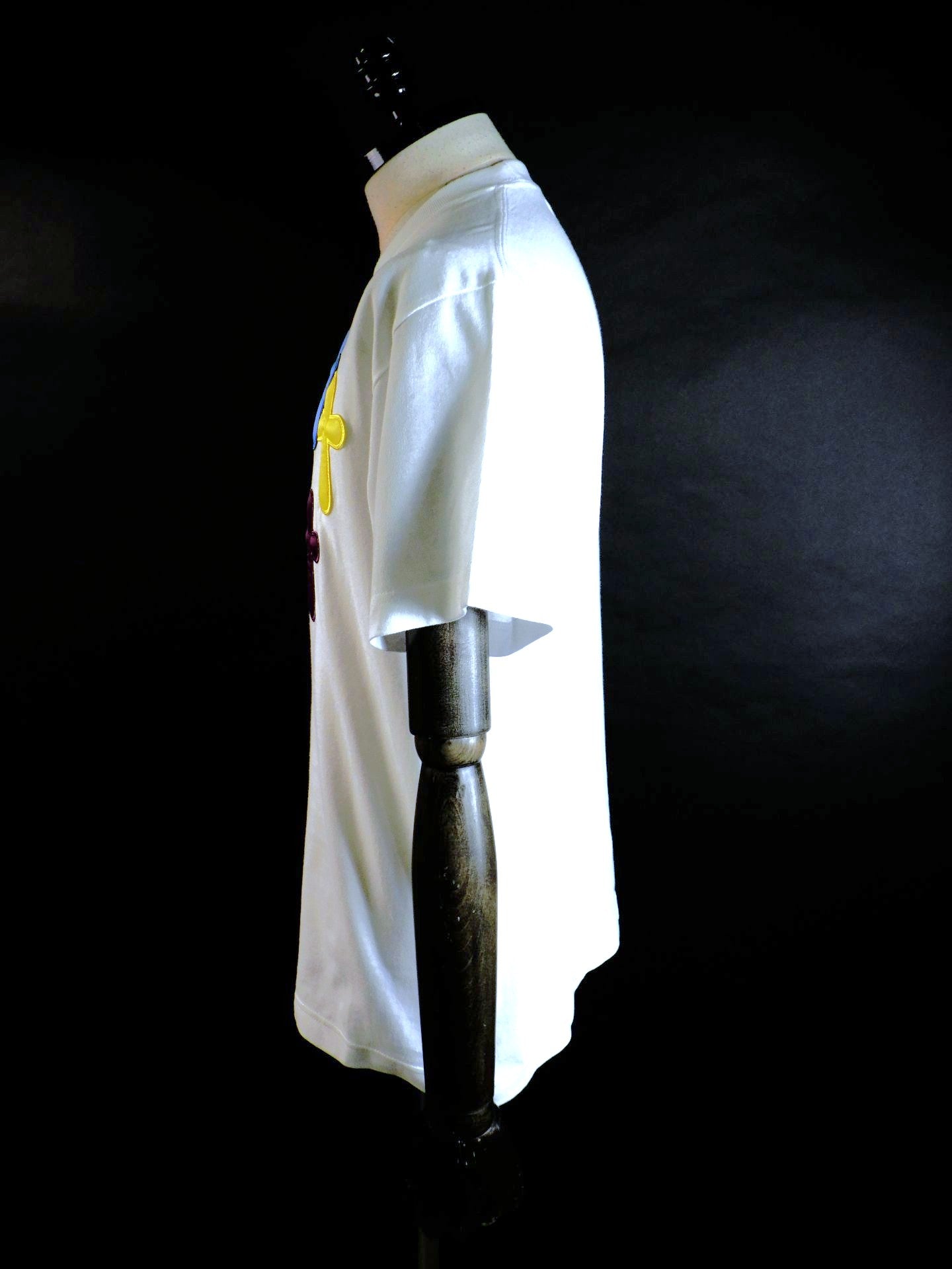 STUD MUFFIN　コットン天竺クロスパフワッペンSSシャツ　614-02885-WH×MLT