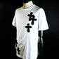STUD MUFFIN　コットン天竺クロスパフワッペンSSシャツ　614-02885-WH