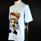 STUD MUFFIN　コットン天竺ブロックコラージュSSシャツ　614-02884-L.BL