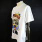 STUD MUFFIN　コットン天竺ブロックコラージュSSシャツ　614-02884-WH