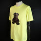 STUD MUFFIN　コットン天竺カートベアシークインSSシャツ　614-02883-YEL