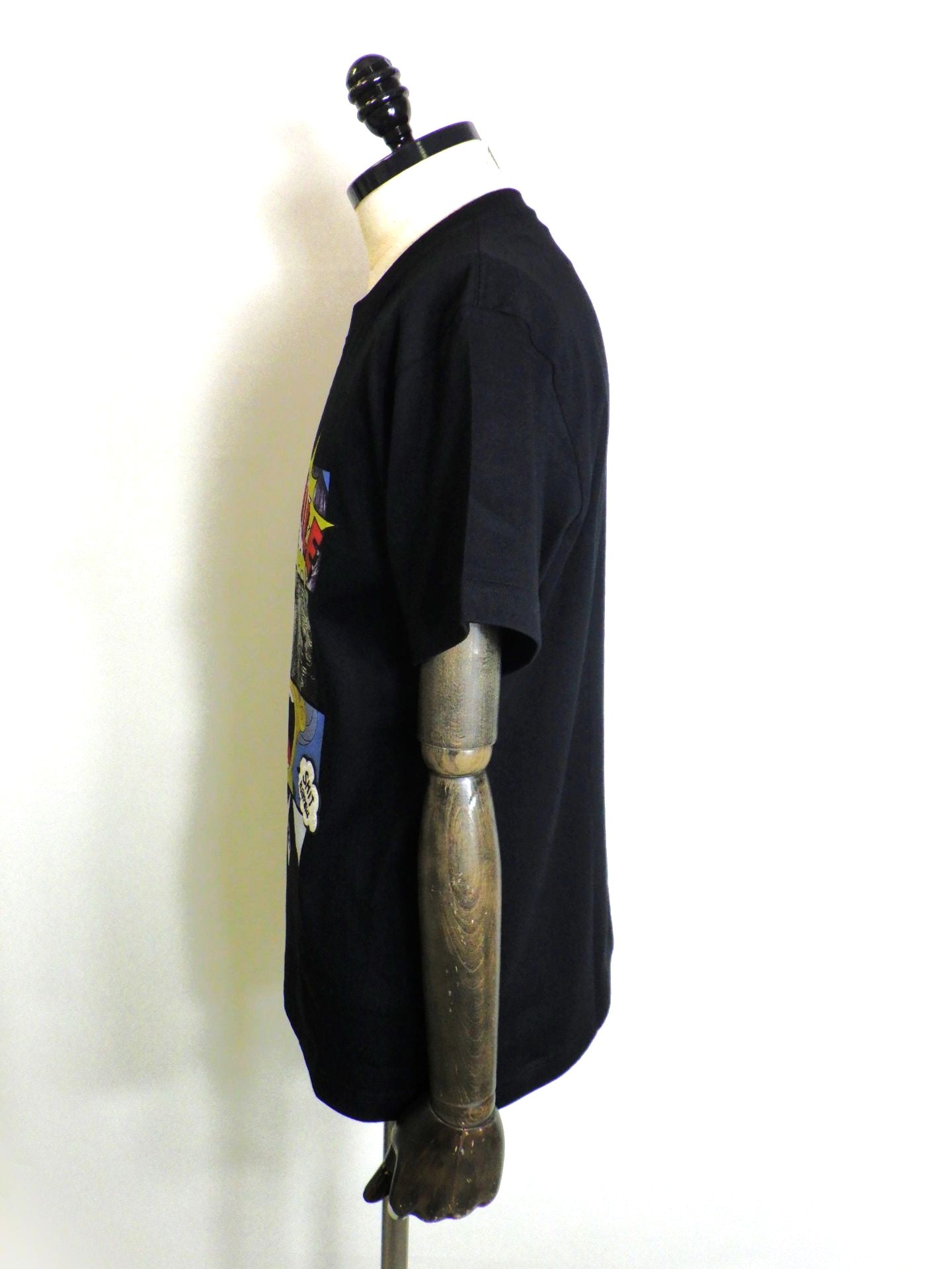 STUD MUFFIN　コットン天竺ブロックコラージュSSシャツ　614-02884-BK