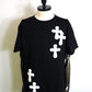 STUD MUFFIN　コットン天竺クロスパフワッペンSSシャツ　614-02885-BK