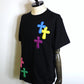 STUD MUFFIN　コットン天竺クロスパフワッペンSSシャツ　614-02885-BK×MLT
