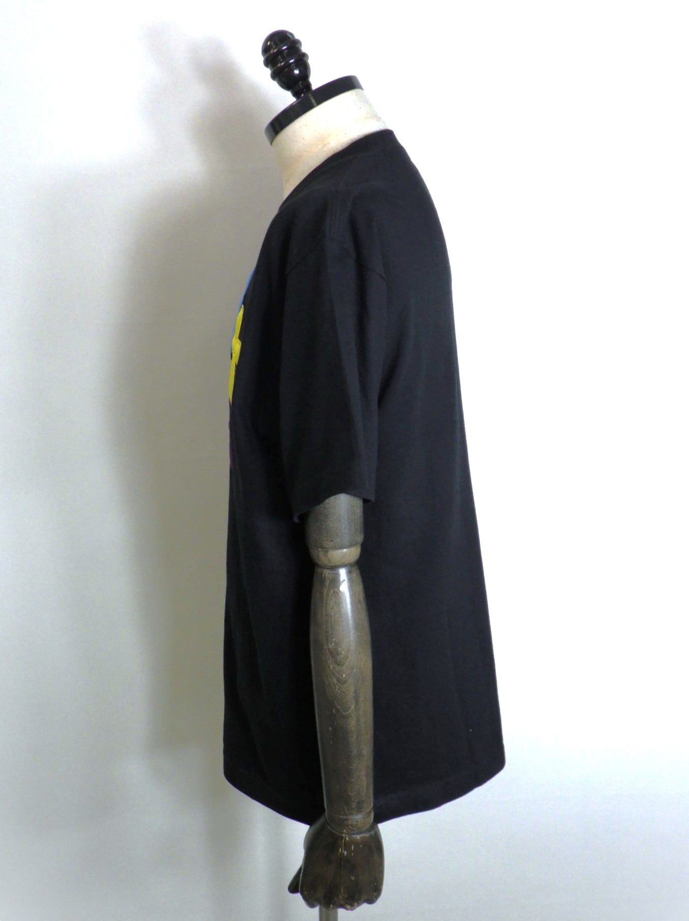 STUD MUFFIN　コットン天竺クロスパフワッペンSSシャツ　614-02885-BK×MLT