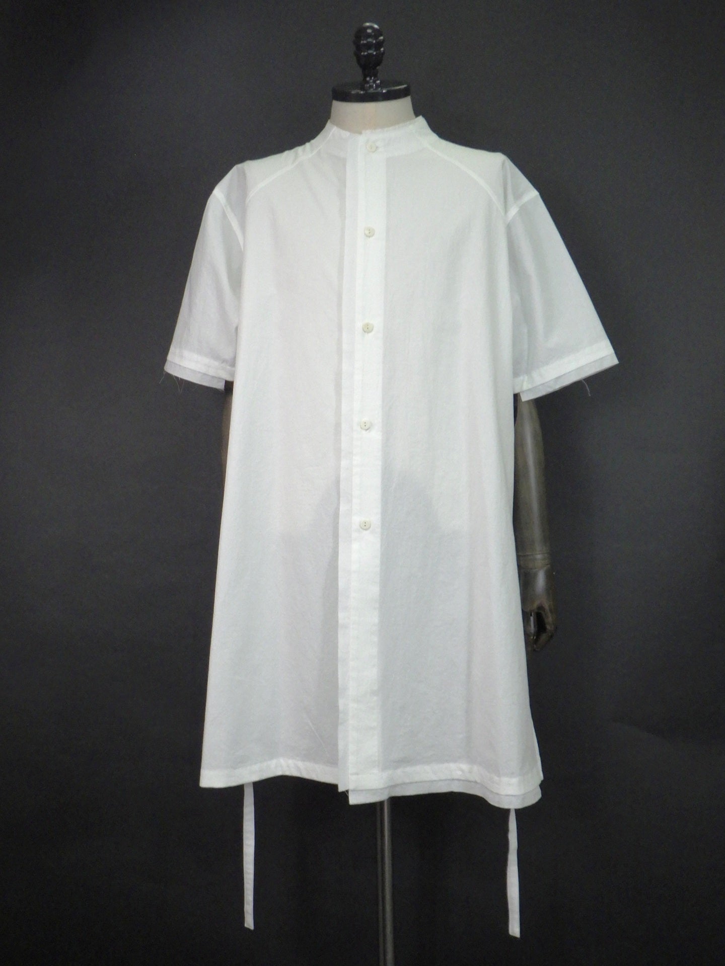 prasthana　strings raw edge s/s shirt　P-2201001-WH
