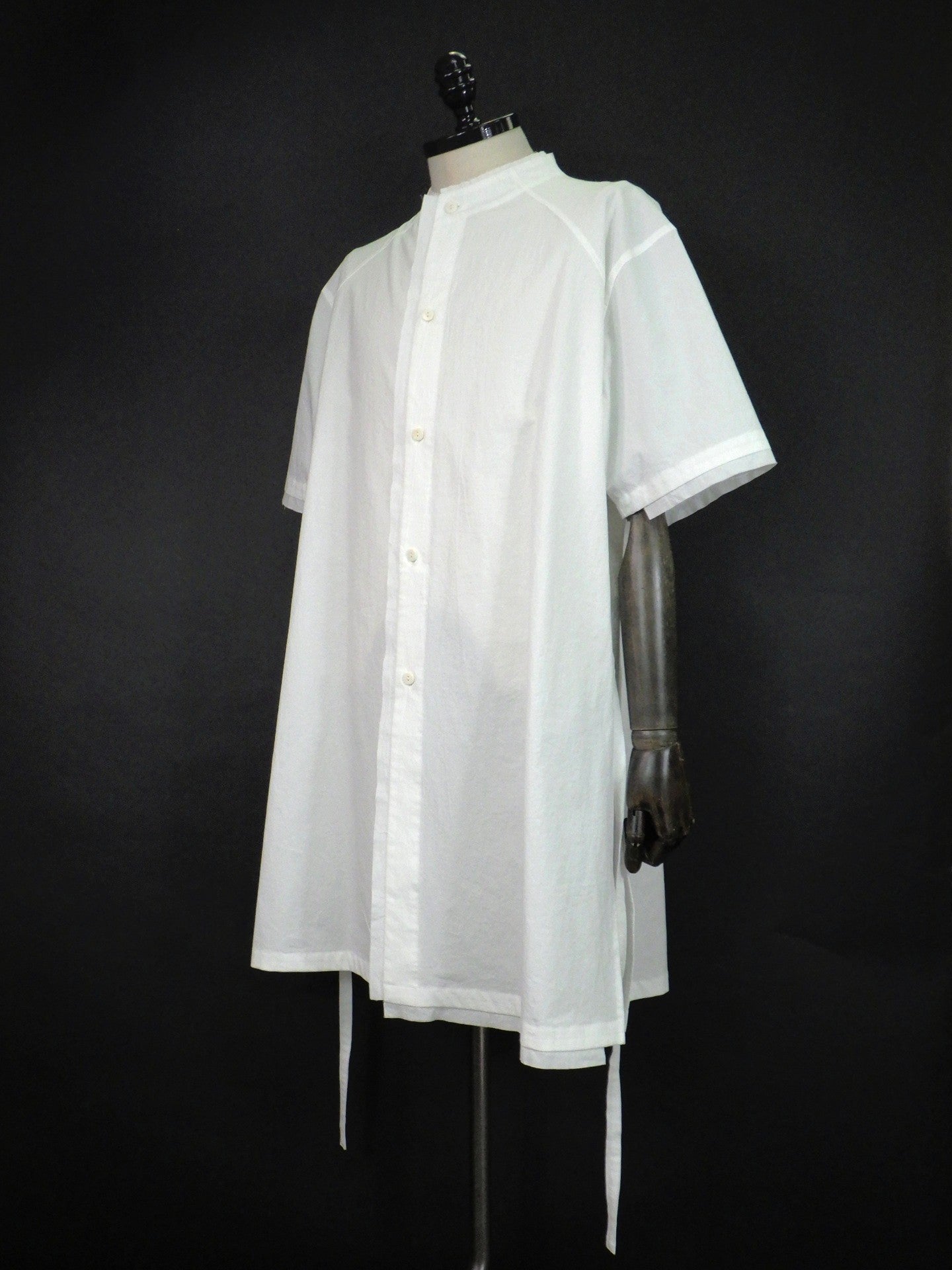 prasthana　strings raw edge s/s shirt　P-2201001-WH