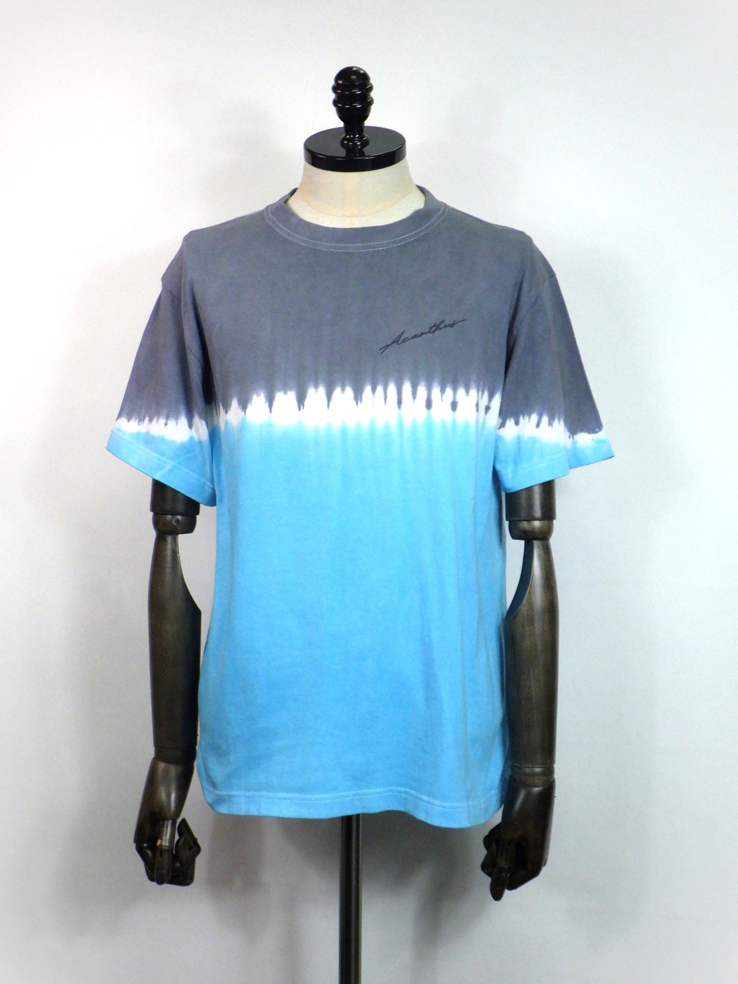 ACANTHUS　Contrast Tie-dye Tee　CT2604-GY×BL