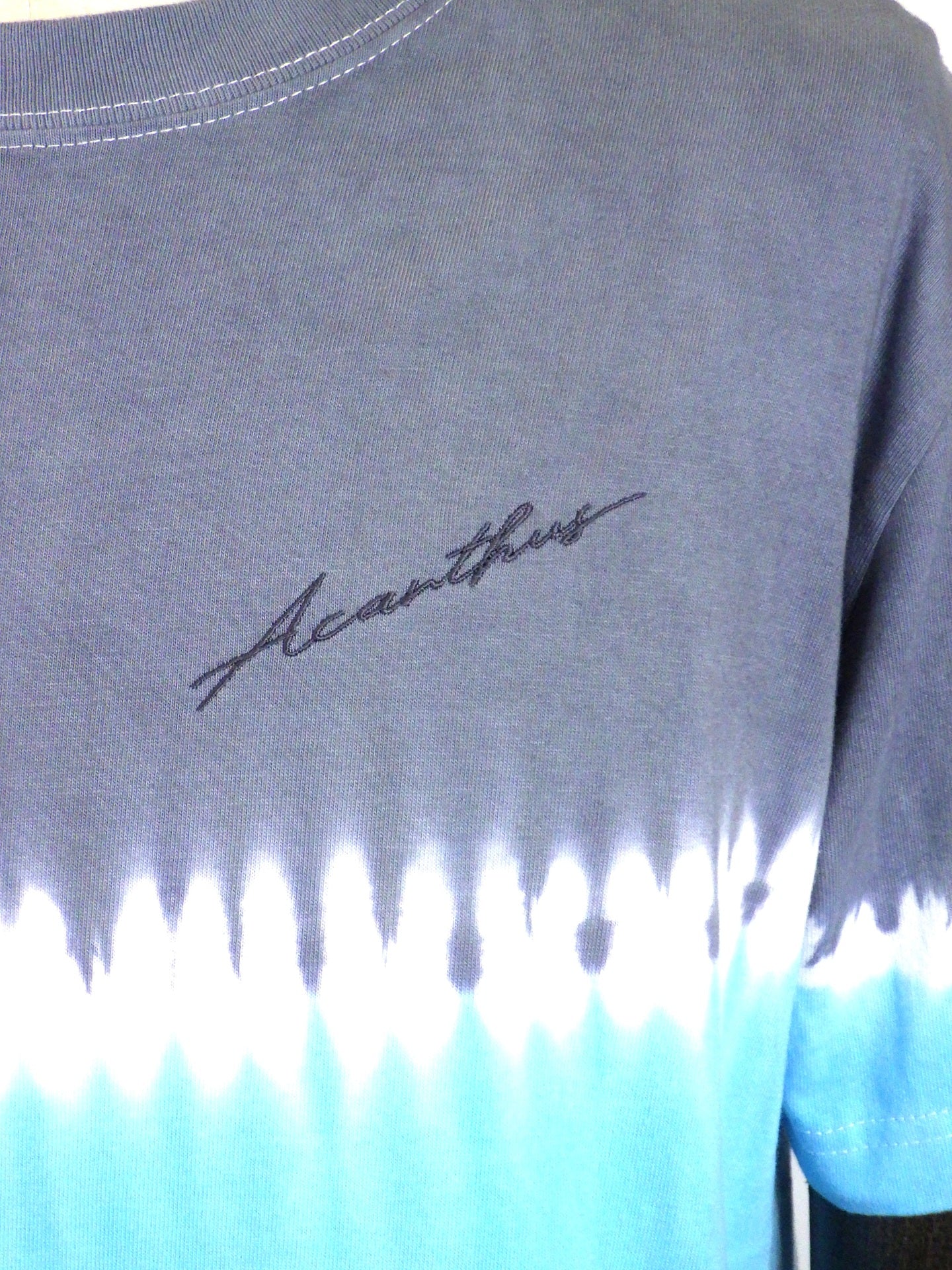 ACANTHUS　Contrast Tie-dye Tee　CT2604-GY×BL