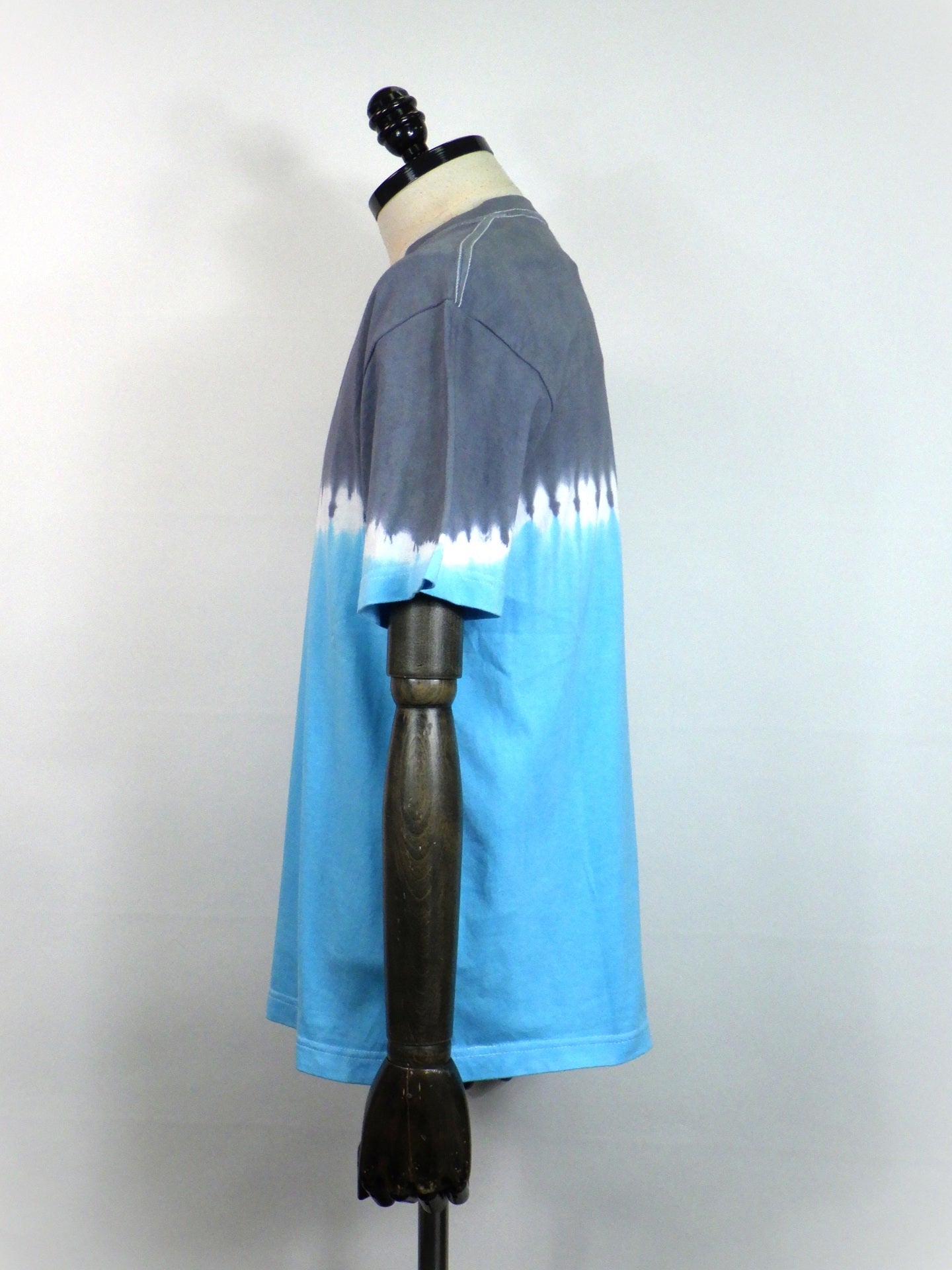ACANTHUS　Contrast Tie-dye Tee　CT2604-GY×BL