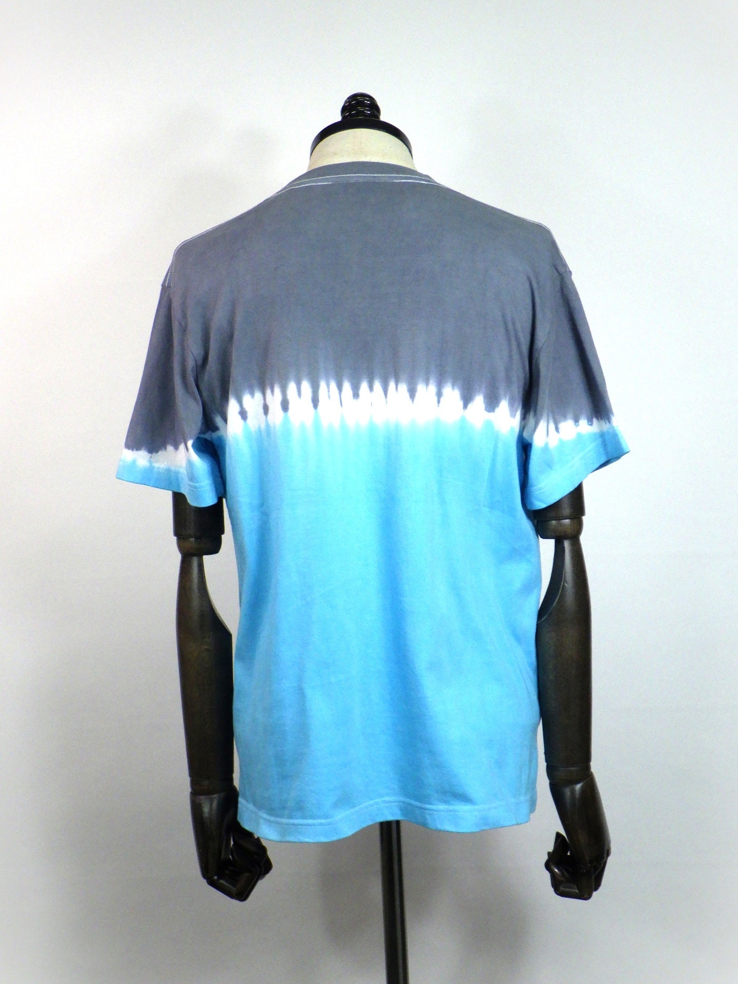ACANTHUS　Contrast Tie-dye Tee　CT2604-GY×BL
