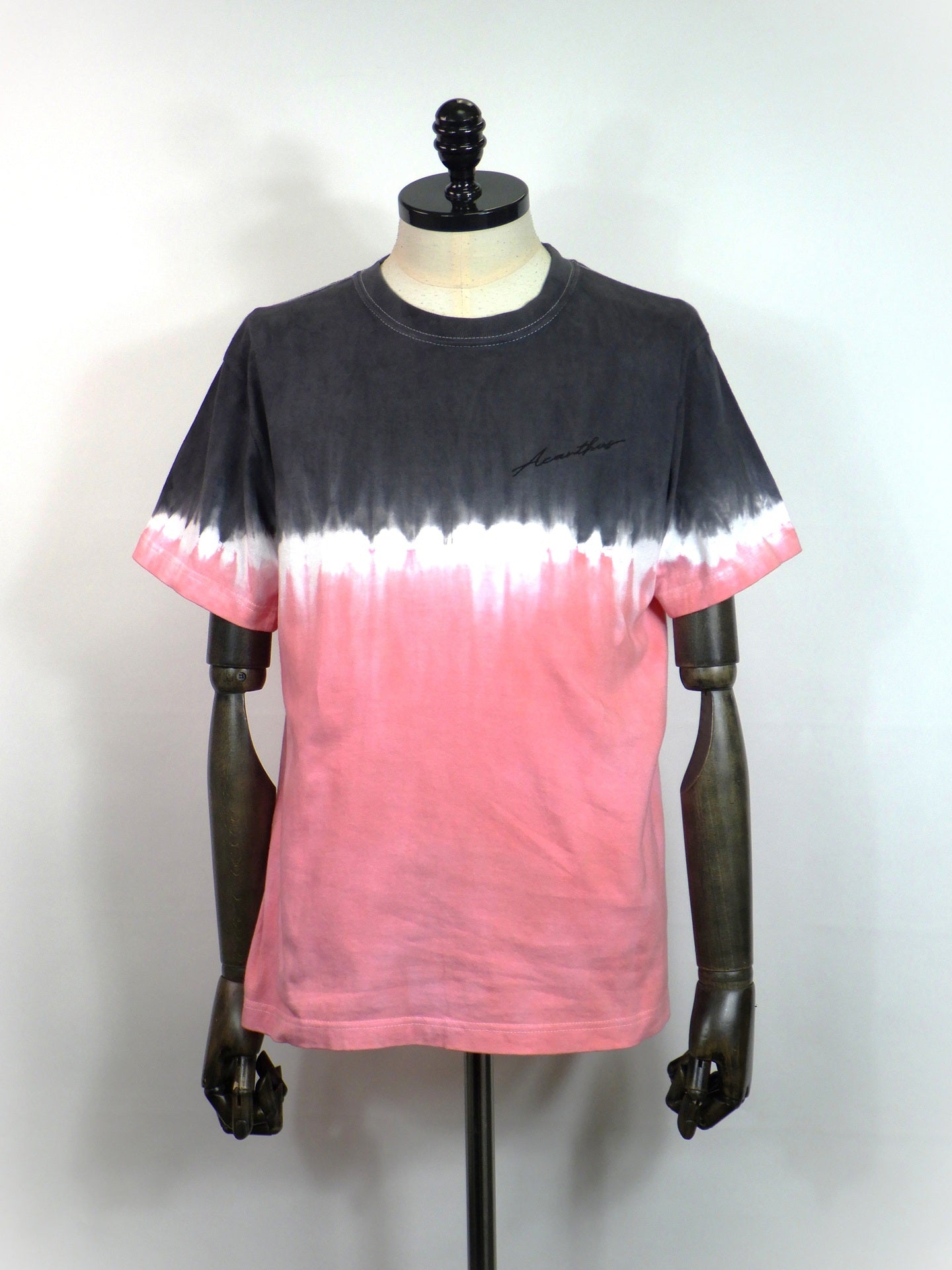 ACANTHUS　Contrast Tie-dye Tee　CT2604-PK×BK