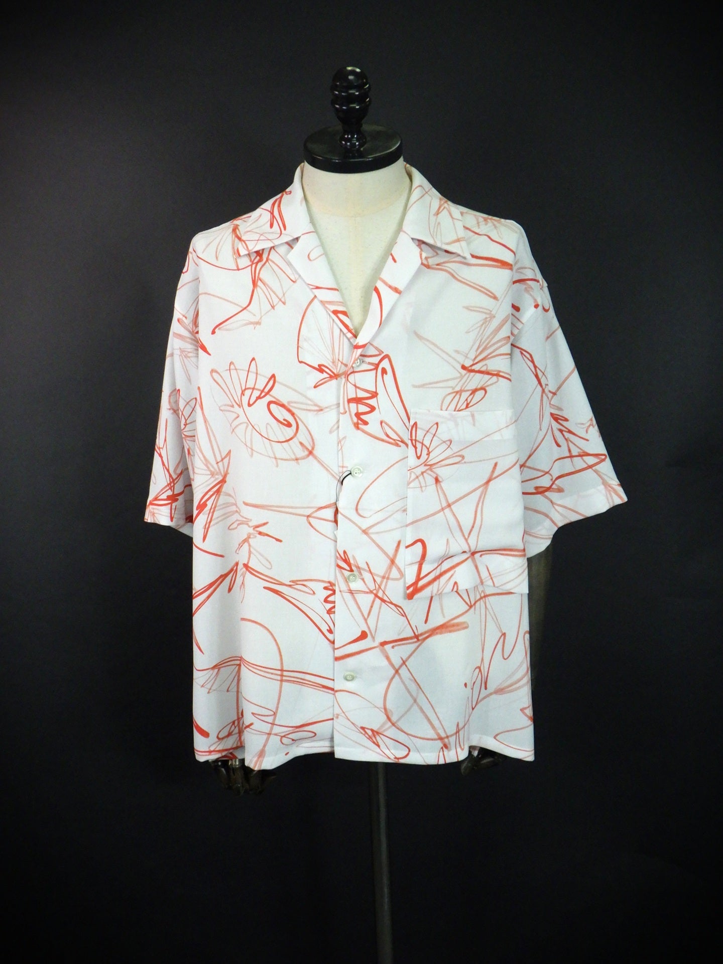 UJOH　ワイドセットオープンカラーボックスシャツ　M732-B55-908-RED