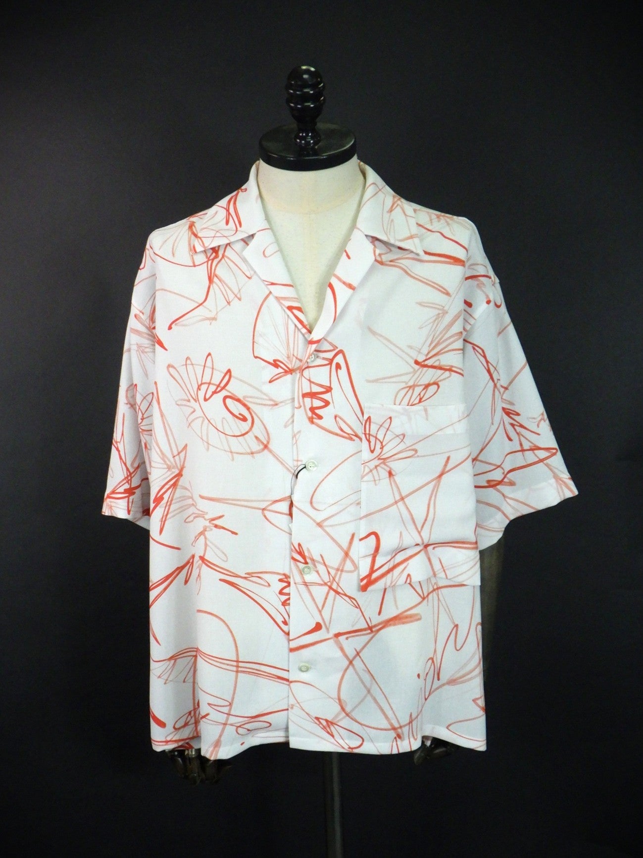 UJOH　ワイドセットオープンカラーボックスシャツ　M732-B55-908-RED