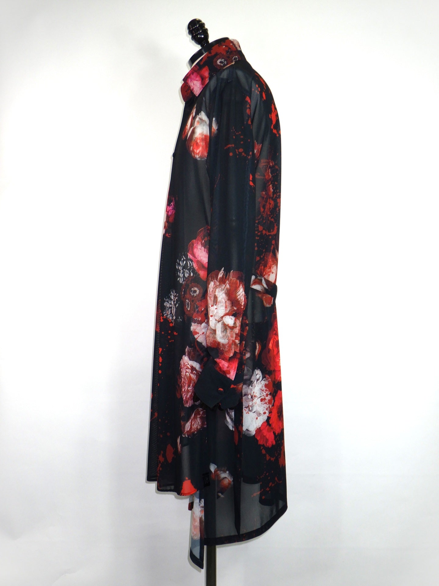 kiryuyrik フローラメッシュフレアシャツ KV-HB25-056-BK – KAWANO